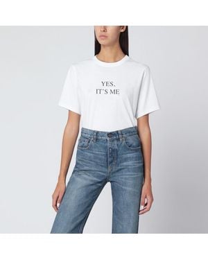 Victoria Beckham Yes. It's Me T-Shirt Aus Weißer Baumwolle
