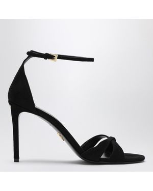 Prada Velvet Court Shoes - Black