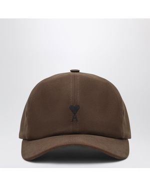 Ami Paris Chocolate Adc Cap - Brown