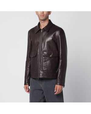 Salvatore Santoro Leather Zip Jacket - Black
