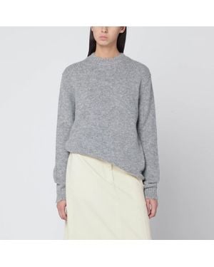 Jil Sander Maglione grigio chiaro in misto lana