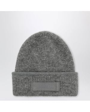 Jacquemus Dark Gros Grain Beanie - Grey