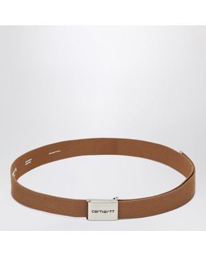 Carhartt Clip belt chrome - Marrone