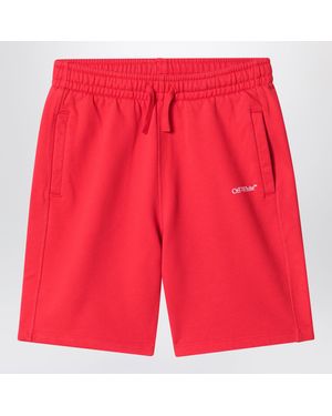 Off-White c/o Virgil Abloh Shorts With Logo Print - Red