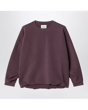 Douuod Plum Cotton Sweatshirt - Purple