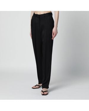 Loulou de Saison Wool-Blend Trousers - Black