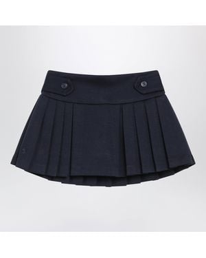 Polo Ralph Lauren Pleated Skirt With Buttons - Blue