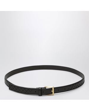 Bottega Veneta Solo Braided Nappa Leather Belt - Black