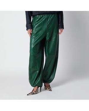 Frankie Shop Pantalon Oakdale Vert En Cuir
