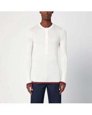 Gucci Silk Jersey With Web Ribbon - White
