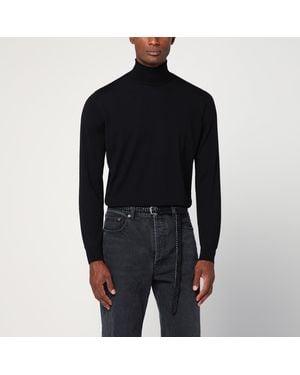 Drumohr Wool Turtleneck Jumper - Black