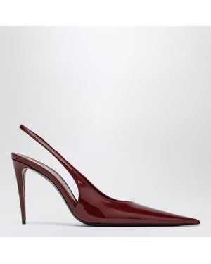 Saint Laurent Guermantes Slingback Court Shoes - Red