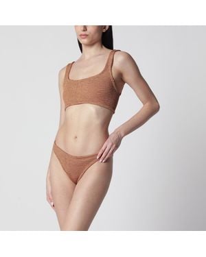 Hunza G Bikini Deux Pièces Xandra Metallic Cocoa - Marron