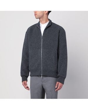 Thom Browne Wool Zip-Up Cardigan - Blue