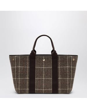 Rue de Verneuil Traversée M Flannel Bag - Brown
