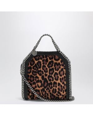 Stella McCartney Borsa Tote Micro Falabella Leopardata - Nero