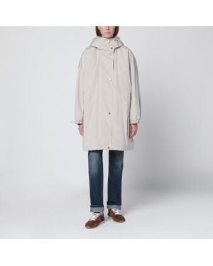 Max Mara Light Cotton Blend Parka - White