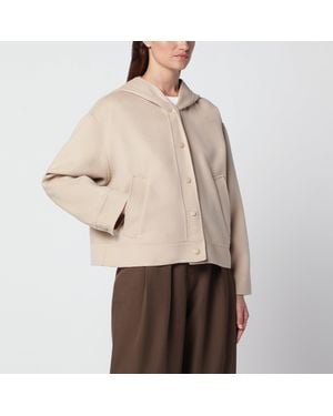 Weekend by Maxmara Almond Wool Hooded Jacket - Natural