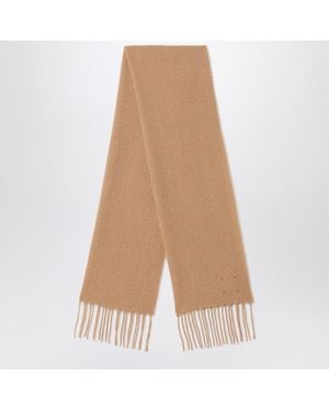 Destin Camel Wool And Cahsmere Scarf - Natural