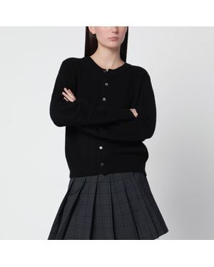 DUNST Crew-Neck Cardigan - Black