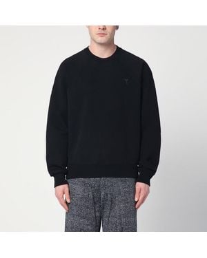 Ami Paris Schwarzes Sweatshirt Ami De Coeur