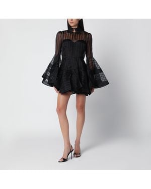 Zimmermann Valiant Silk Organza Mini Dress - Black