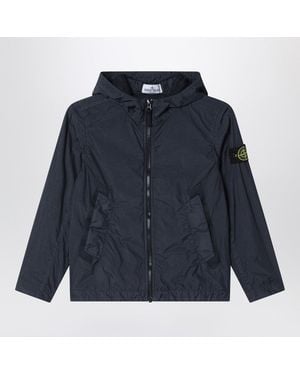 Stone Island Nylon Zip-Up Jacket - Blue