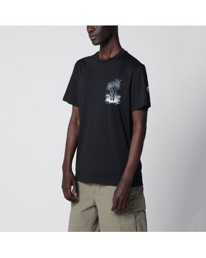 Moncler T-Shirt With Logo Print - Black