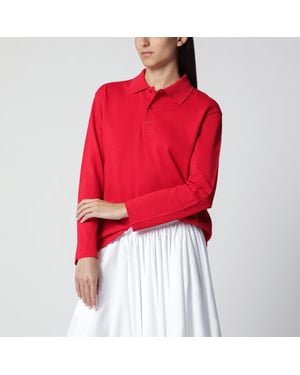 Flore Flore Diana Organic Cotton Polo Shirt - Red