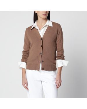 Max Mara Camel Wool Cardigan - Brown