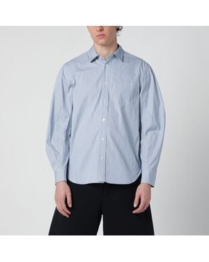 Sacai Light Striped Cotton Shirt-Uomo - Blu