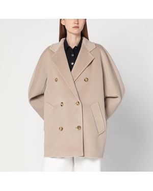 Max Mara 101801 Icon Short Coat In Écru - Natural