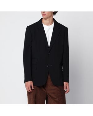 Ami Paris Blazer Dritto Nero - Blu