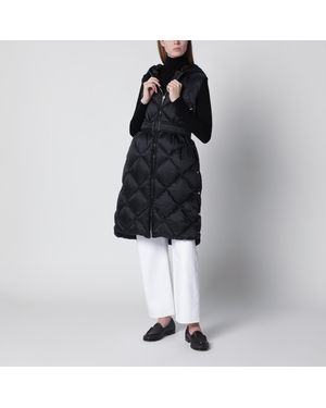 Max Mara Belted Sleeveless Down Jacket - Black