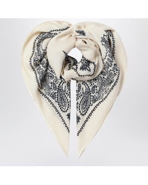 Destin Foulard Bandana Judy En Laine Couleur Beurre - Métallisé