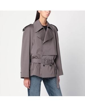 MM6 by Maison Martin Margiela Trench doppiopetto corto - Grigio