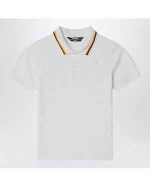 K-Way Jude White Polo In Cotton Piqué