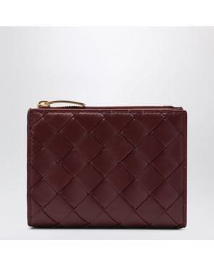 Bottega Veneta Small Barolo Intrecciato Bi-Fold Wallet - Purple