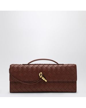 Bottega Veneta Clutch andiamo con manico sapele - Marrone
