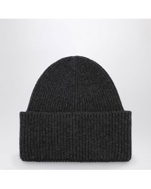 Destin Anthracite Wool And Cashmere Beanie - Black