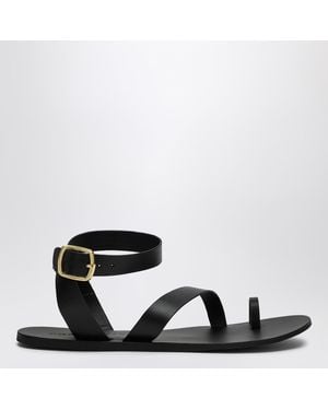 Manebí Leather Gladiator Style Sandals - Black