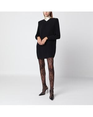 Valentino Champagne Silk Mini Dress - Black