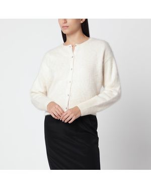 Almada Label Gilet Coco Vanilla En Cachemire Brossé - Blanc