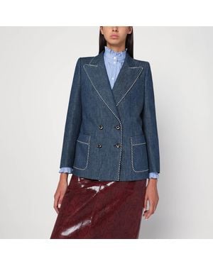 Valentino Double-Breasted Jacket - Blue