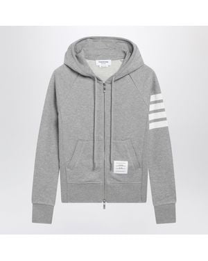 Thom Browne Hellgraues Klassisches Loopback-Baumwoll-Sweatshirt