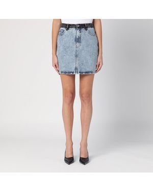 ROTATE BIRGER CHRISTENSEN Patchwork Mini Skirt - Blue