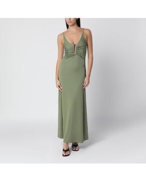 Christopher Esber Ribbed Stretch Jersey Dress - Green