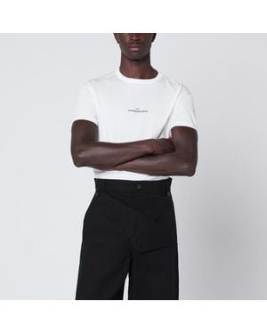 Maison Margiela T-Shirt With Distorted Logo - White