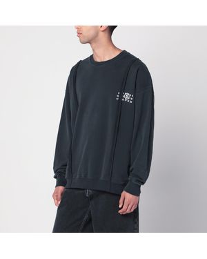 MM6 by Maison Martin Margiela Sweatshirt With Numeric Logo - Blue