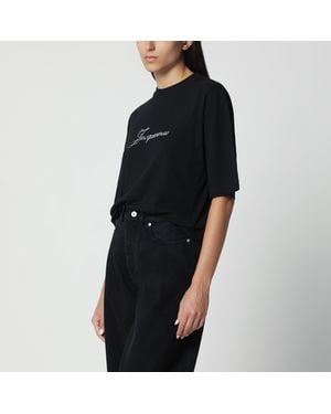 Jacquemus Logo-Print T-Shirt - Black